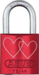 Vorhangschloss Aluminium 72/40 rot LoveLock 4